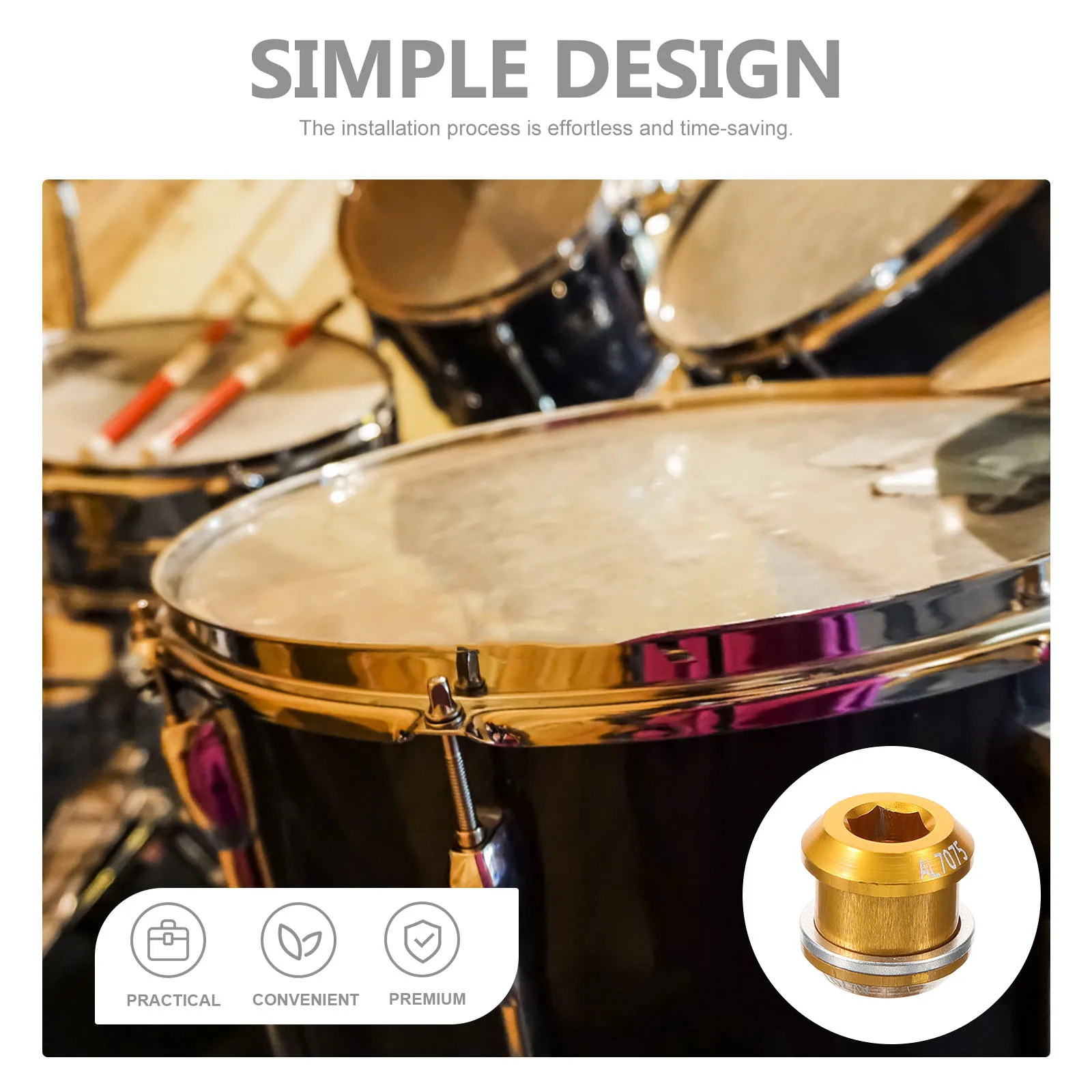 

Air Hole Drum Marching Snare Accessories Musical Aluminum Alloy Drums Dampener Vents Percussion