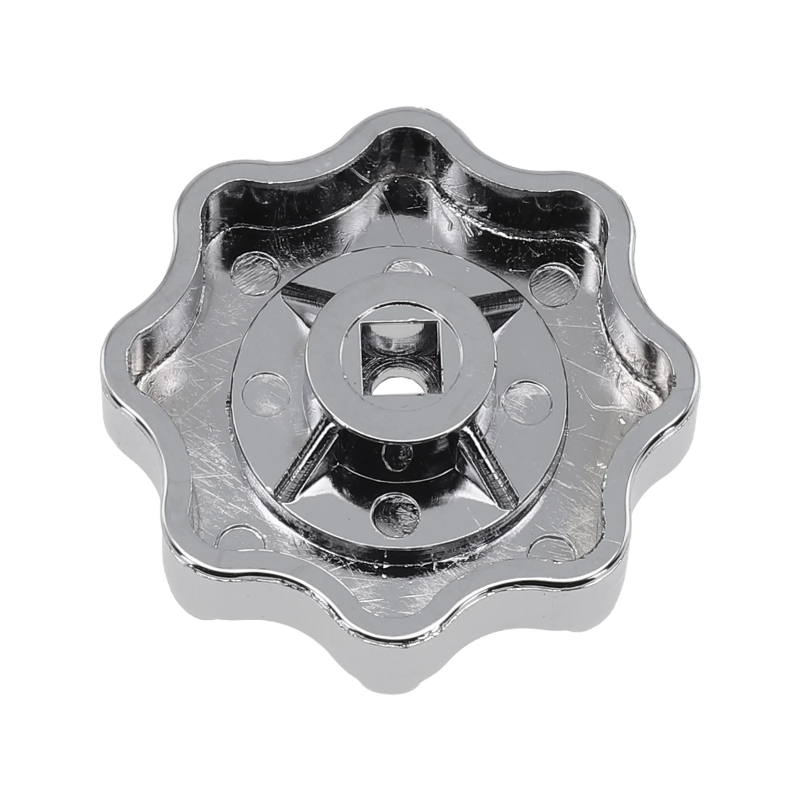 2pcs Knob Handles Square Mounting Port Wheel Handle 13mm Height 50mm Overall Dia Faucet Handles Knob Round Wheel Design