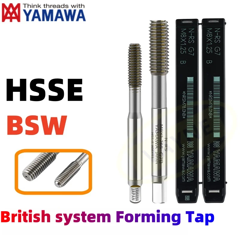 1PCS YAMAWA HSSE British Forming Tap TIN TICN Coated  W1/8 5/32 3/16  7/32 1/4 5/16 3/8 7/16 1/2 Machine Screw Thread Taps