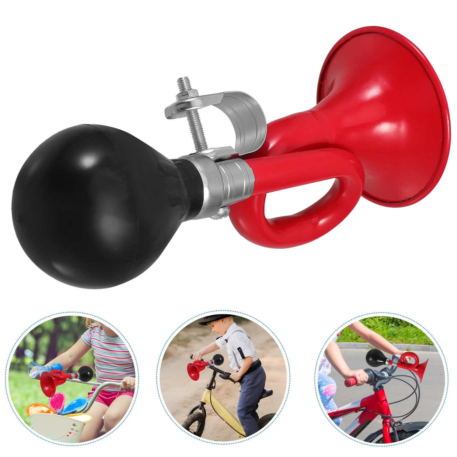 Bike Bicycle Cycling Horn Snail Horns for Adults Loud Red Ringer Outdoor Riding Child