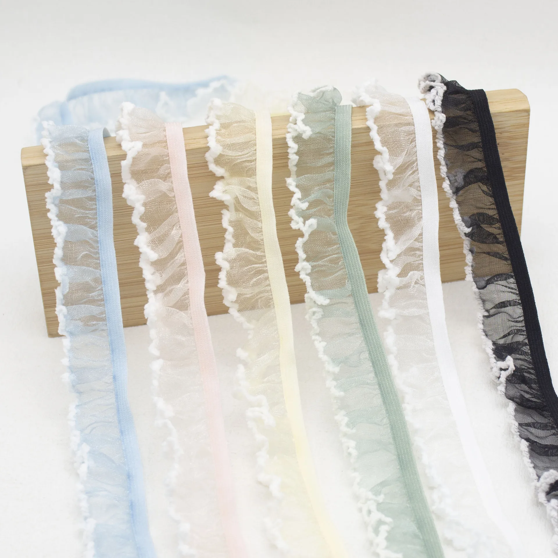 レーストリム付き弾性ベルト,5 m, 10 m,15 m,縫製アクセサリー,ガーゼリボン,装飾,卸売,新品,w222