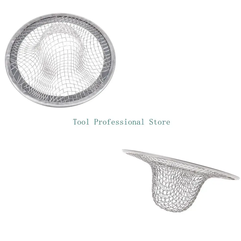 

57QF Stainless Steels Kitchen Sink Strainer Catcher Basket Hair Catcher Stoppers Bathroom Bathtubs Shower Drain Filter