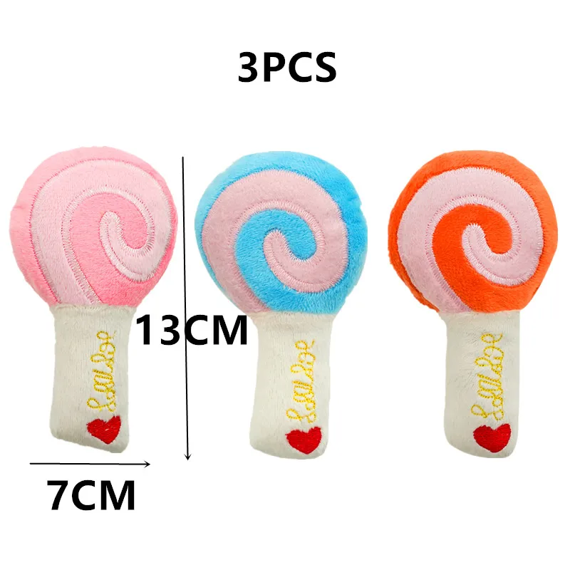 3PC Dog Cats Chew Toy Doll Plush Cotton Cat Toys Teeth Cleaning Grinding Thumb Pillow Chewing Claws Thumb Bite Pet Accessories