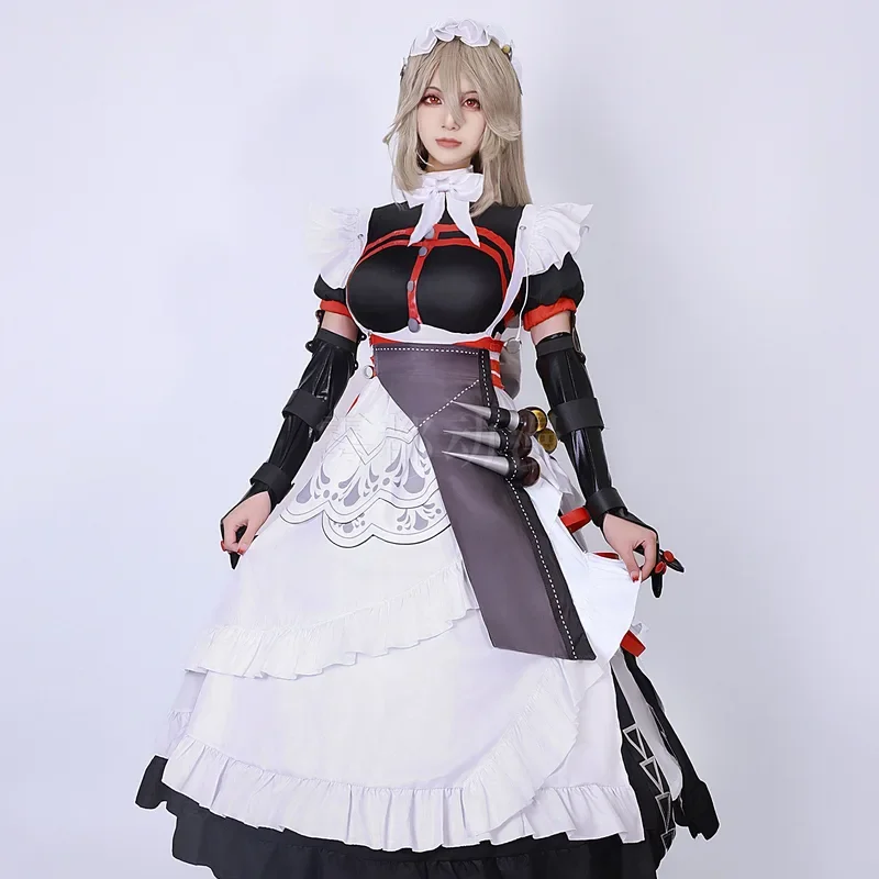 Zenless Zone Zero Alexandrina Sebastiane Rina Cosplay Kostüm Full Set Requisiten ZZZ Rina Cosplay Kleid Uniform Outfis Perücke Schuhe