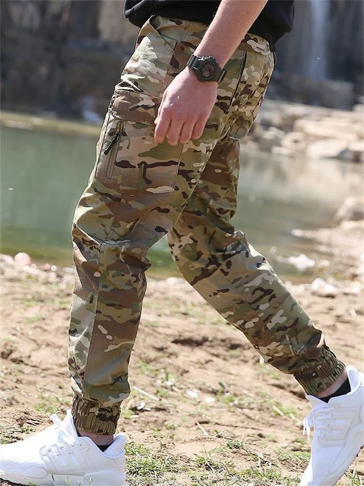 

Тактические камуфляжные повседневные шорты Tom для улицы, устойчивые к разбрызгам, износостойкие, модные облегающие рабочие леггинсы с девятью точками