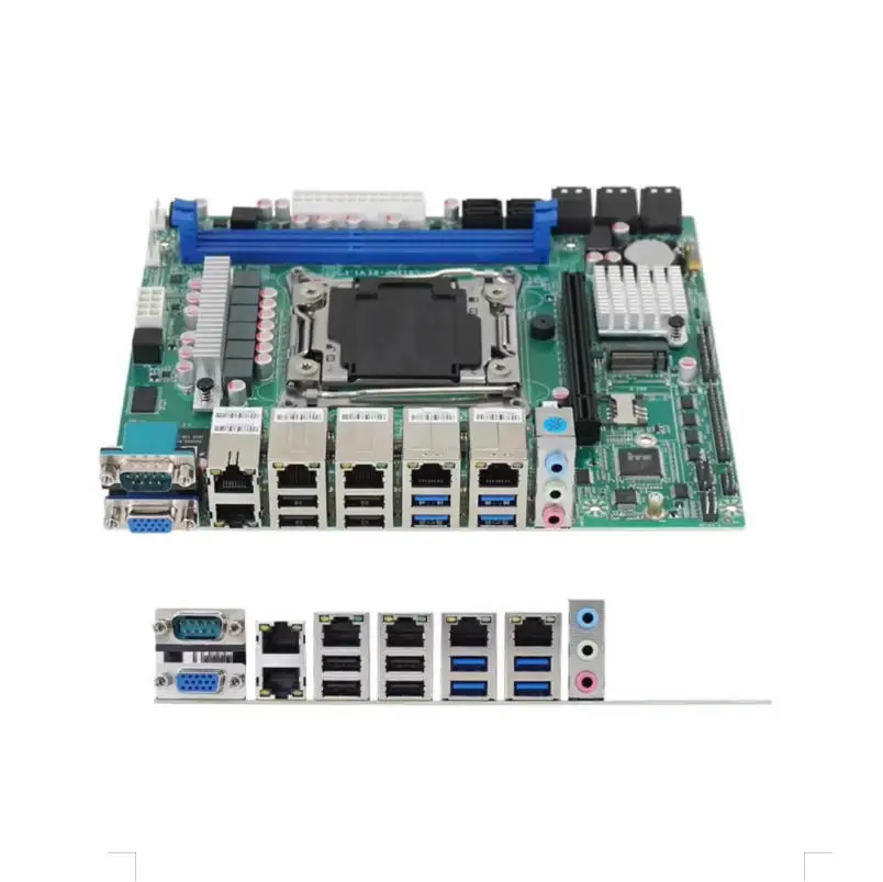 

BKHD OEM ODM DIY C612 10 Bay NAS ITX E5-2600 v3/v4 Haswell-EP Broadwell-EP C612 6Lan Motherboard For Soft Router E5 X99 Server