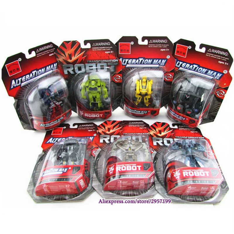 التحول سيارات صغيرة طفل كلاسيكي سيارة روبوت لعب للأطفال عمل و دمى أشكال البلاستيك التعليم تشوه الأولاد الهدايا