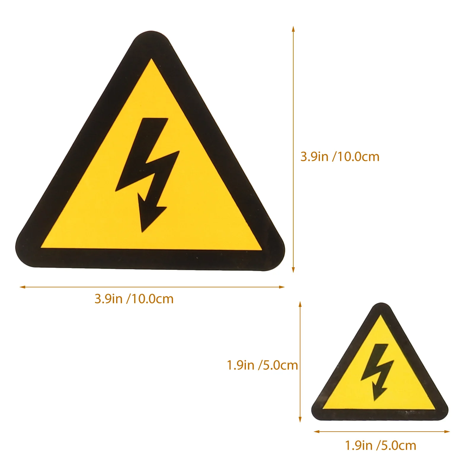 30 Pcs PVC Warning Sticker Electrical Shock Hazard Adhesive Labels Yellow Danger Electric Box Notice Decal Danger Notice