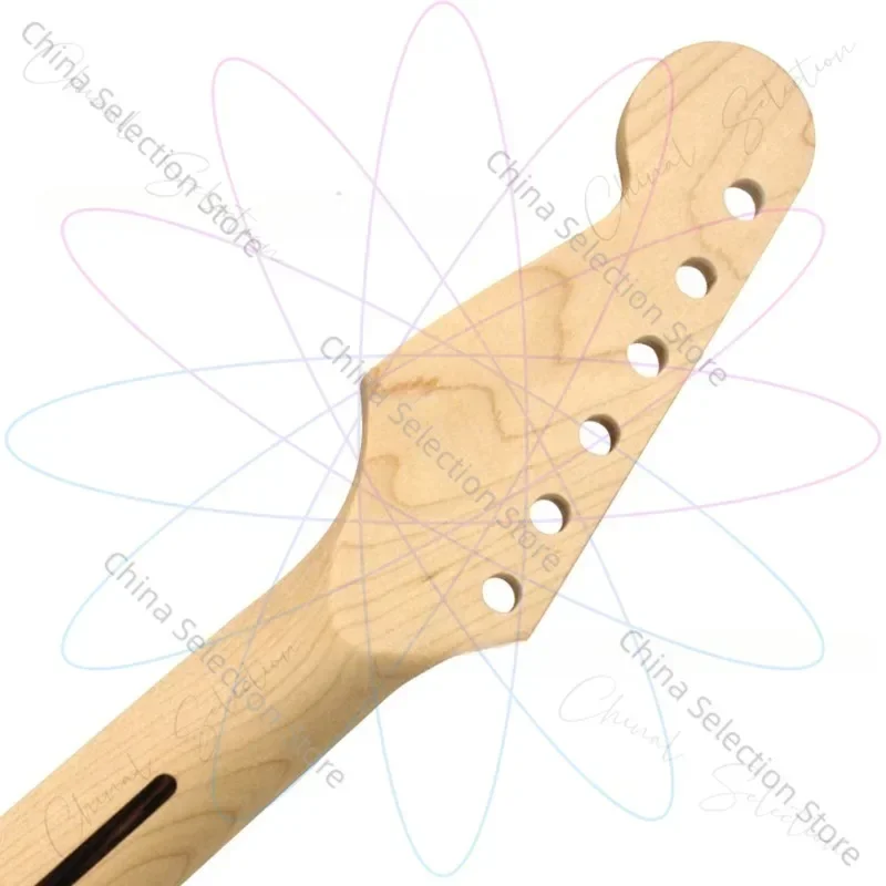 Electric Guitar Neck 22 Frets, Maple Fingerboard, Neck Handle for Fender ST Strat with Back Midline