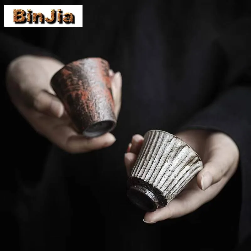 

40 мл чистый порошок ручной работы Инь керамические чайные чашки японский аромат чашка кувшин для воды миска для медитации питьевые чаи кунг-фу