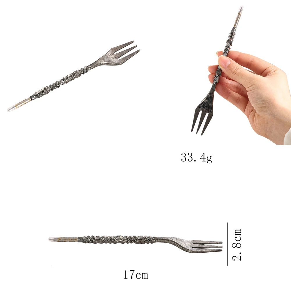 

Hookah Tongs Shisha Charcoal Fork with Leather Case Vintage Metal Handle for Hookah Accessories Arabic Water Pipe Tool Gift