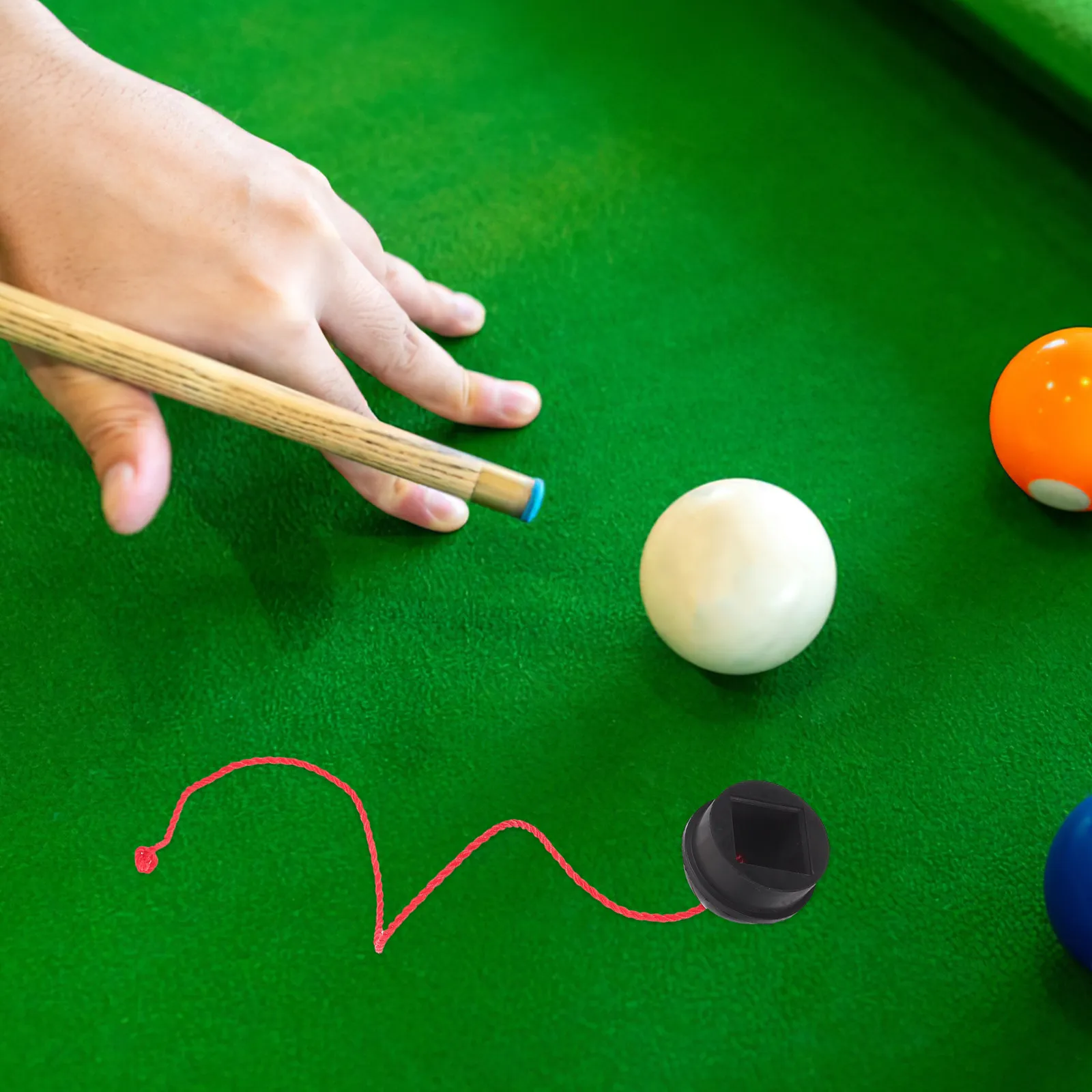 

Pool Chalk Holder for Billiard Cue Rubber Coated Lightweight Compact Professional Protection Against Loss Breakage Snooker