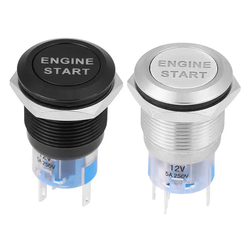 19MM metal car start button Multi-Functional Start Push Button Switches Metal Start Push Button Auto Ignition Engine Accessories