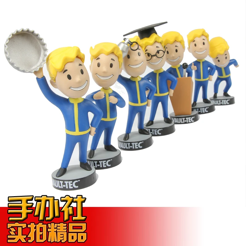 New Fallout 4 Vault Boy Fallout 3 Generation 7 Shaking Anime Action Figure Statue Model Room Ornament Toys Kids Giftanime Fall