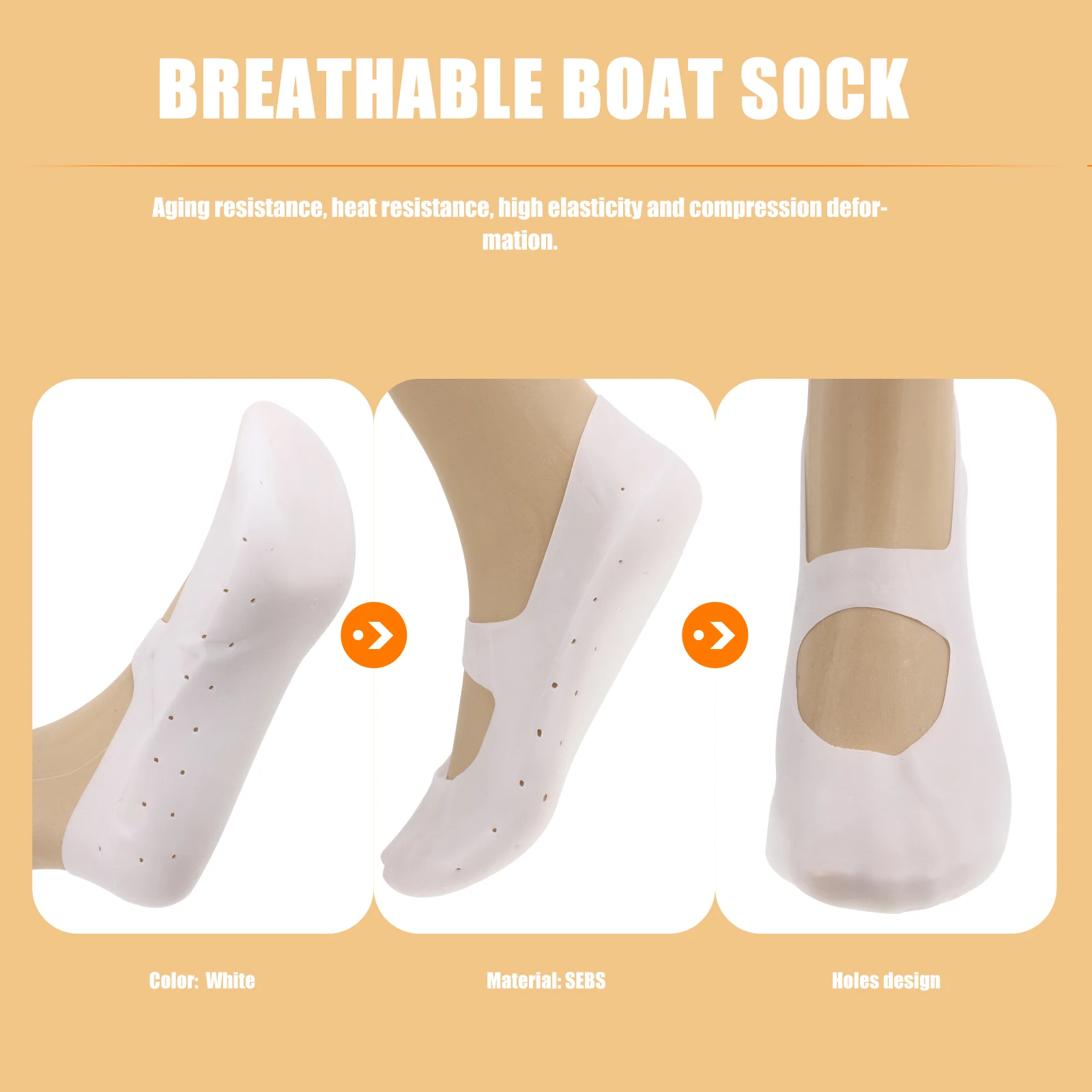 

Silicone Arch Socks Anti-crack Breathable Beach Sock for Men Women High Elasticity Compression Fit Foot Well Easy On Off