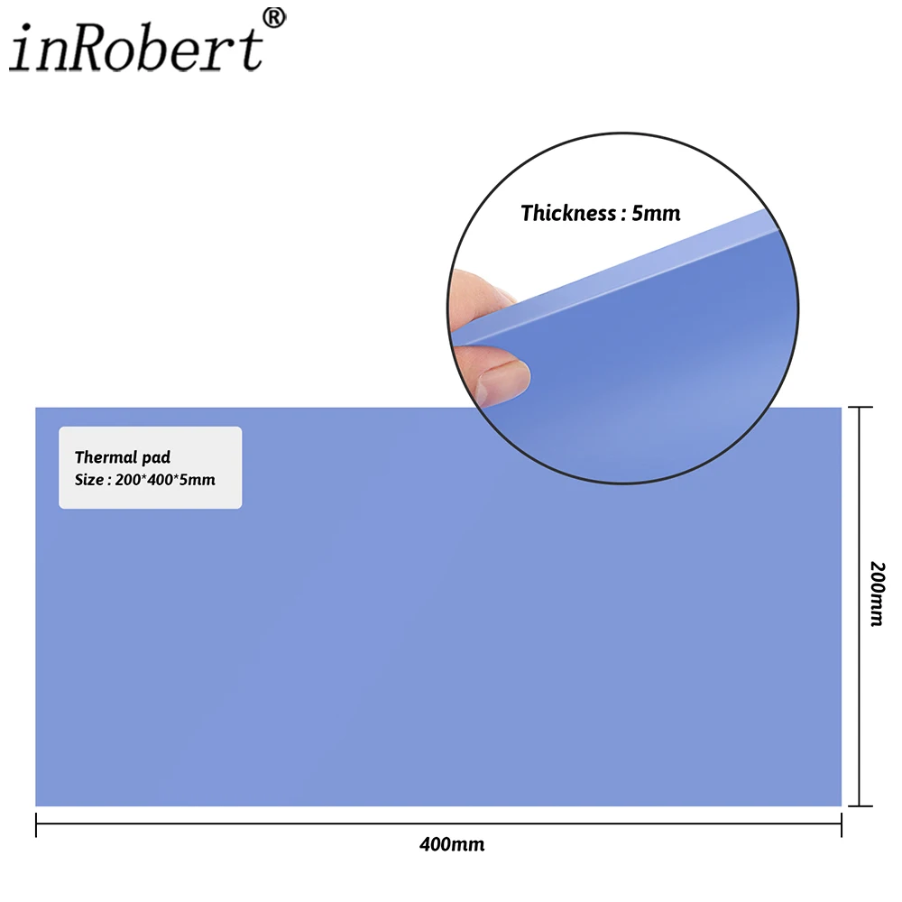 200x400mm 7W/mK Thermal Conductivity Thermal Pad CPU Heatsink Cooling Conductive Silicone Pad Thermal Pads