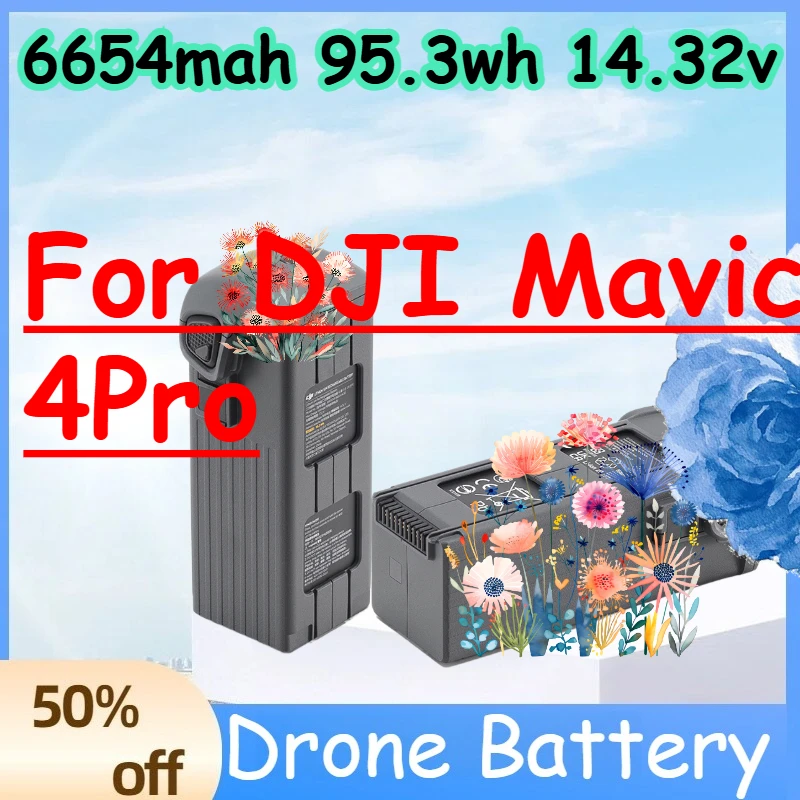 

6654mah 95.3wh 14.32v Drone Battery for DJI Mavic 4Pro Aerial Photography Aircraft Intelligent Flight Battery Power