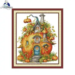 Joy Sunday Kit punto croce The Pumpkin House Patterns stampato tessuto Aida contati 16CT 14CT 11CT Art Craft Kit ricamo fai da te