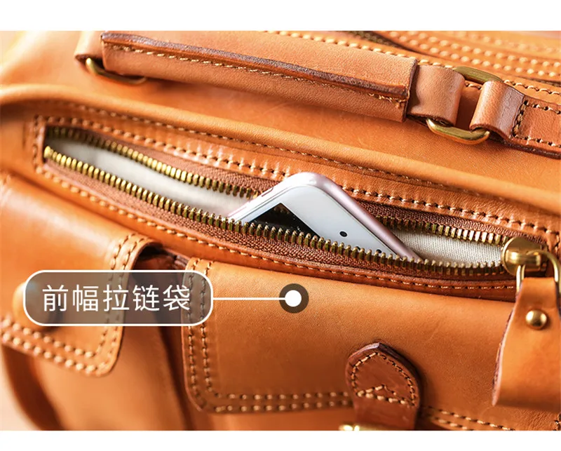 Modische Vintage-Handtasche aus natürlichem Echtleder für Damen, kleine Multi-Taschen-Organizer-Handtasche, Designer-Luxus-Schultertasche aus echtem Rindsleder – Detail 14
