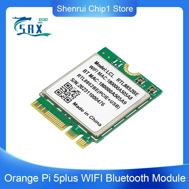 

Orange Pi 5plus Wireless Network Card Orange Pi 5 Plus Development Board Dual-band WIFI Bluetooth 5.2 Module