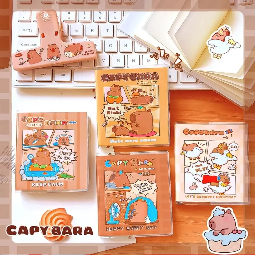 

To Do List Cute Capybara Notebook Kawaii Portable Small Notepad Cartoon Diary Square Writing Pad Office