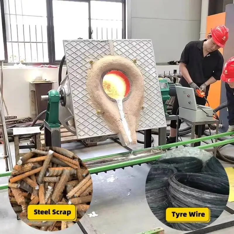 New 1 Ton 2 Ton Industrial Induction Melting Furnace for Steel Iron Scrap Casting Foundry Metal Plant