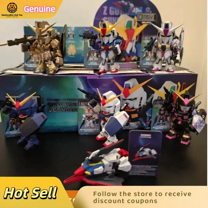 Neue echte TOPTOY Bandai Z Gundam Blind Box QMSV Mini IZGUNDAM GUNDAM Serie Figur Desktop Ornament Mystery Box Geschenk