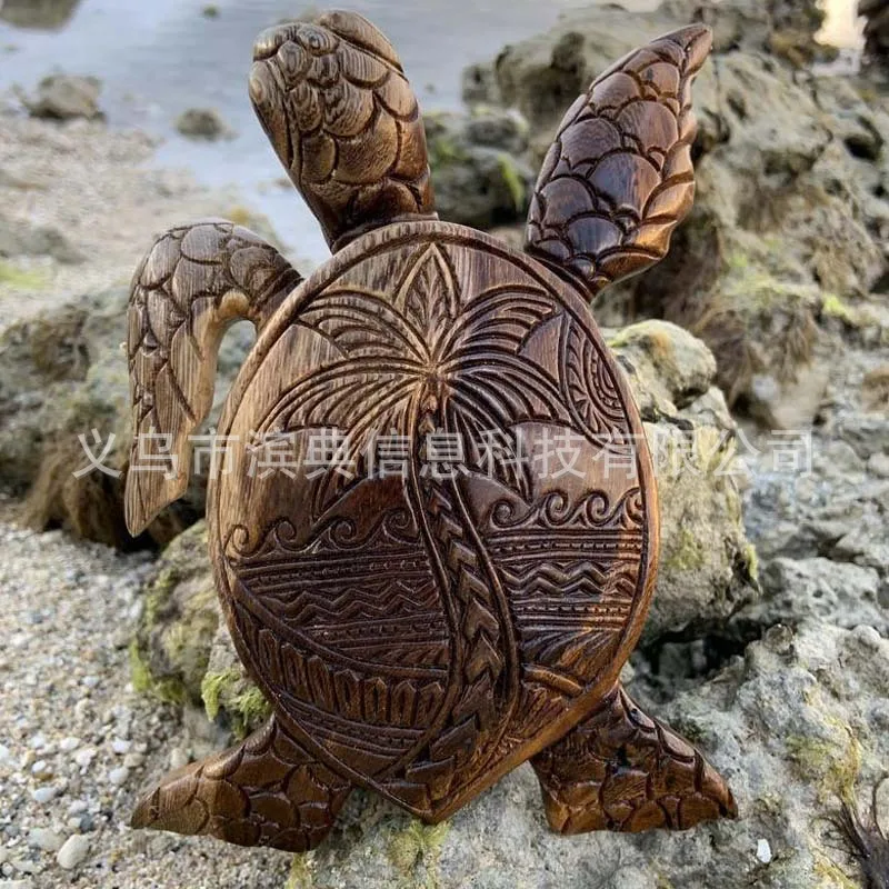 Em estoque simulação tartaruga do mar ornamento estátua tartaruga esculturas jardim piscina lagoa casa decoração de mesa escultura em madeira artesanato em resina