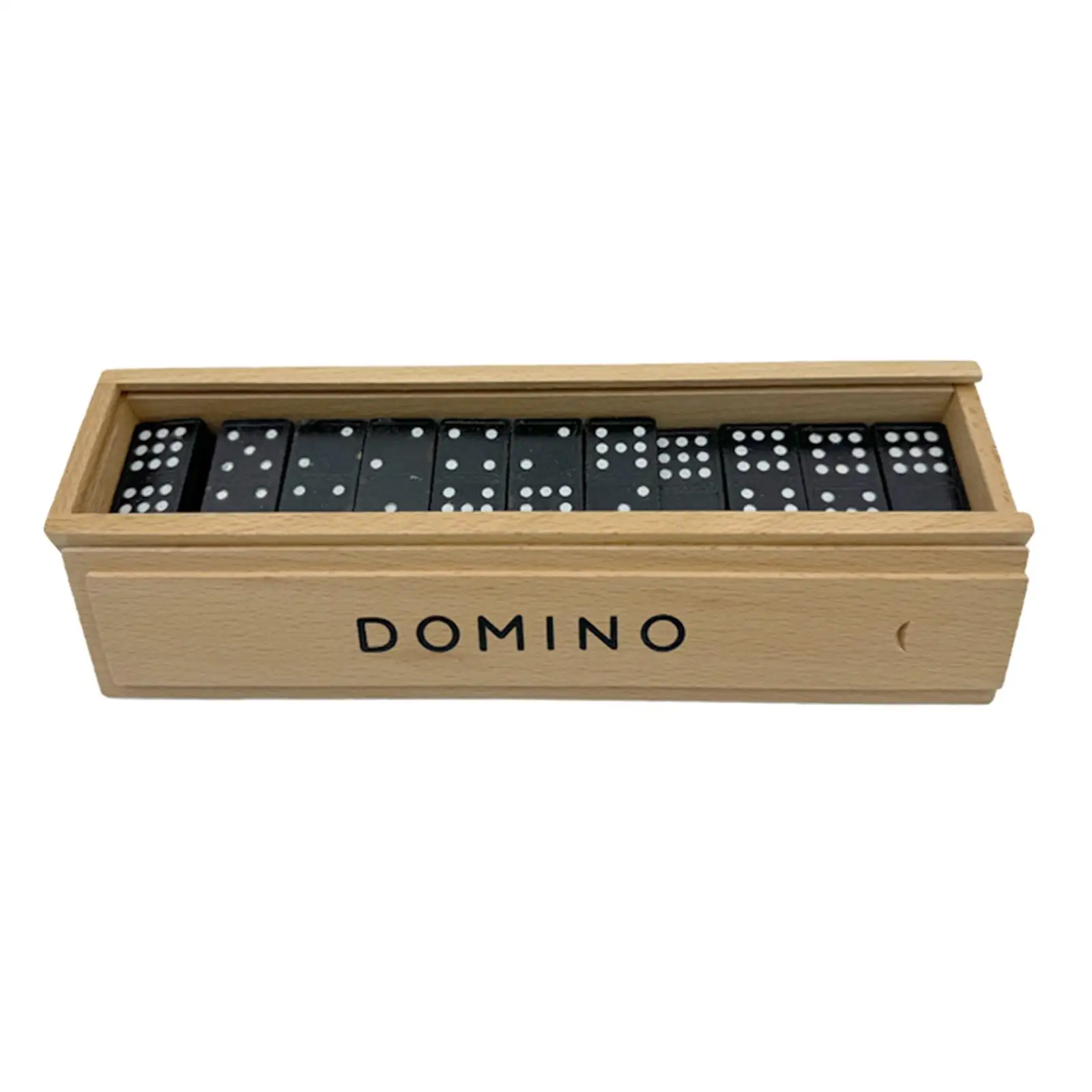 Double Nine Domino Set with Wood Case for Party Favors Leisure Traveling