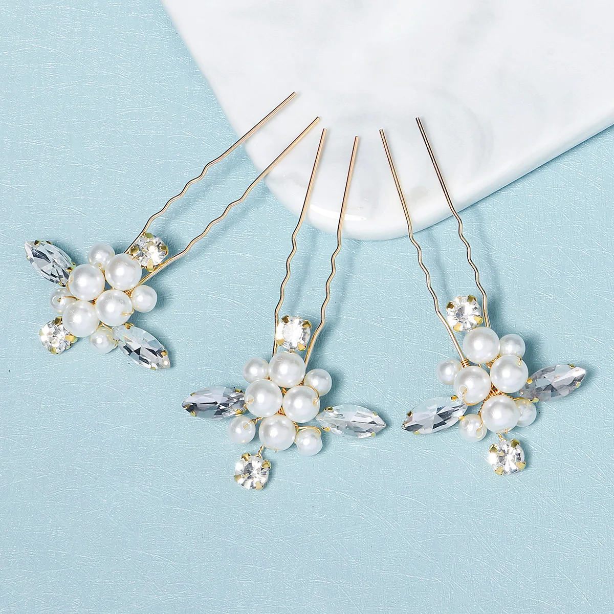 3 teile/satz Kristall perle Haarnadeln für Frauen Hochzeit Party Tasche Hut Zubehör Haar klebt Mädchen Urlaub Geschenke Schmuck Kopf bedeckungen – Detail 23