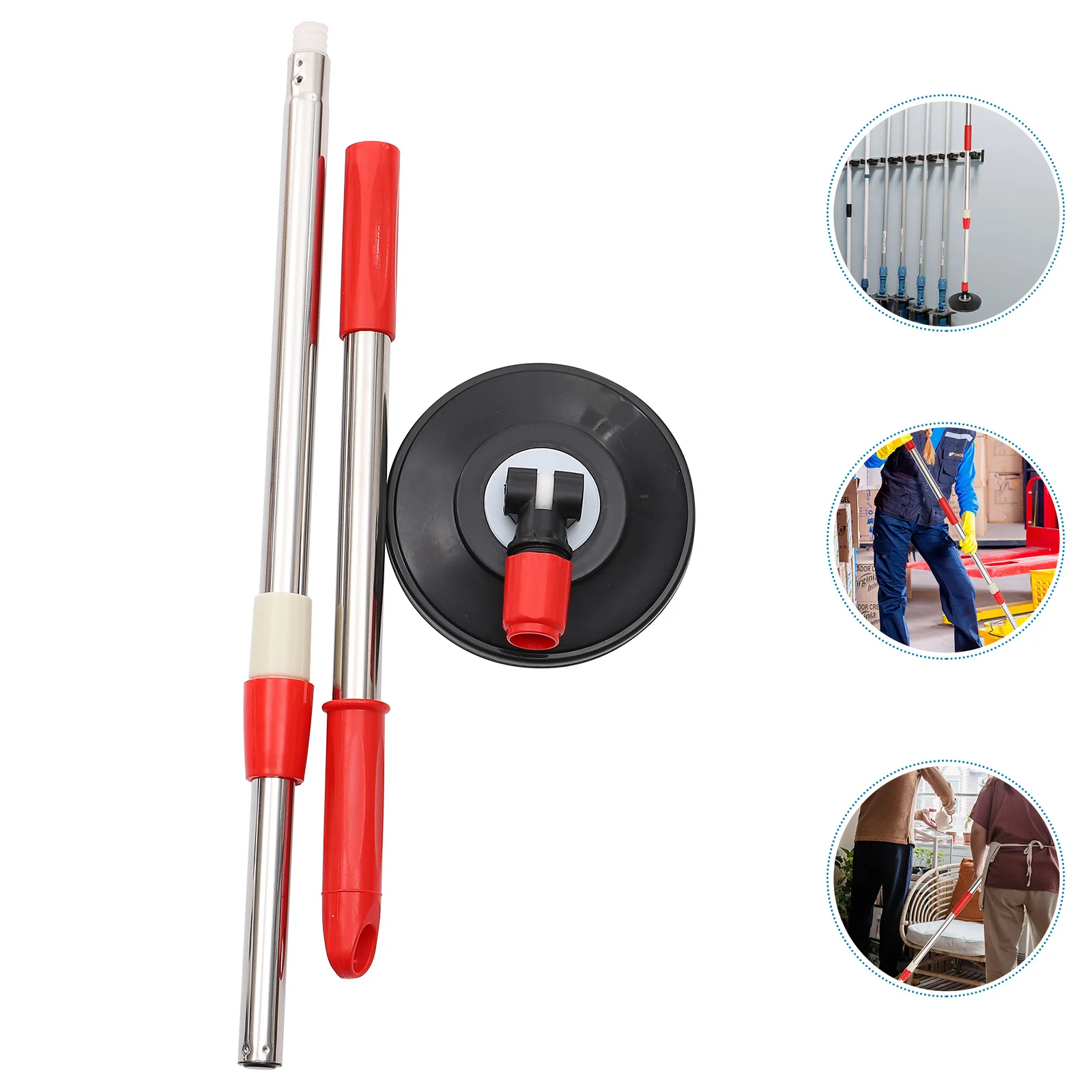 Mop Replacement Pole Handle Rotating Stick Supplies Tool Replace Accessories Broom Steel Stainless Floor Cleaning Cedar O