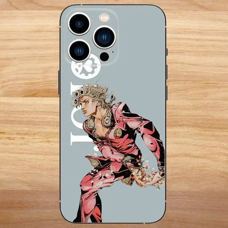 Anime JoJos Bizarre Adventure Cartoon Phone Case For iPhone15,14,13,12,11,Pro,Max,Plus,Mini,X,XS,XR,8,7,6,S,Plus,SE Black Case