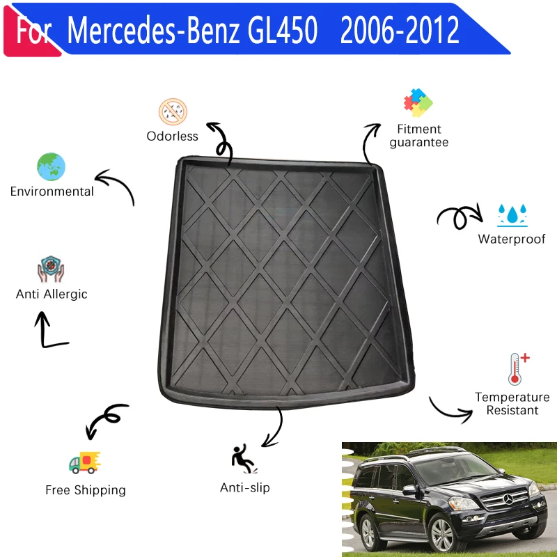 

Car Trunk Mats for Mercedes-Benz GL450 Accessories 2006~2012 3D EVA Material Car Rear Cargo Tray Trunk Pads Extreme Protection