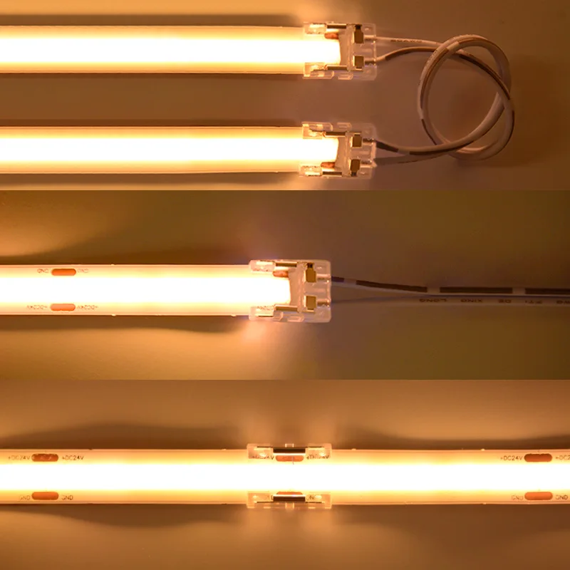 5PCS 2pin 8mm 10mm LED Connector IP20 Solderless Single Dual End Corner LED Connectors For 2835 5050 3528 COB LED Strip Lights