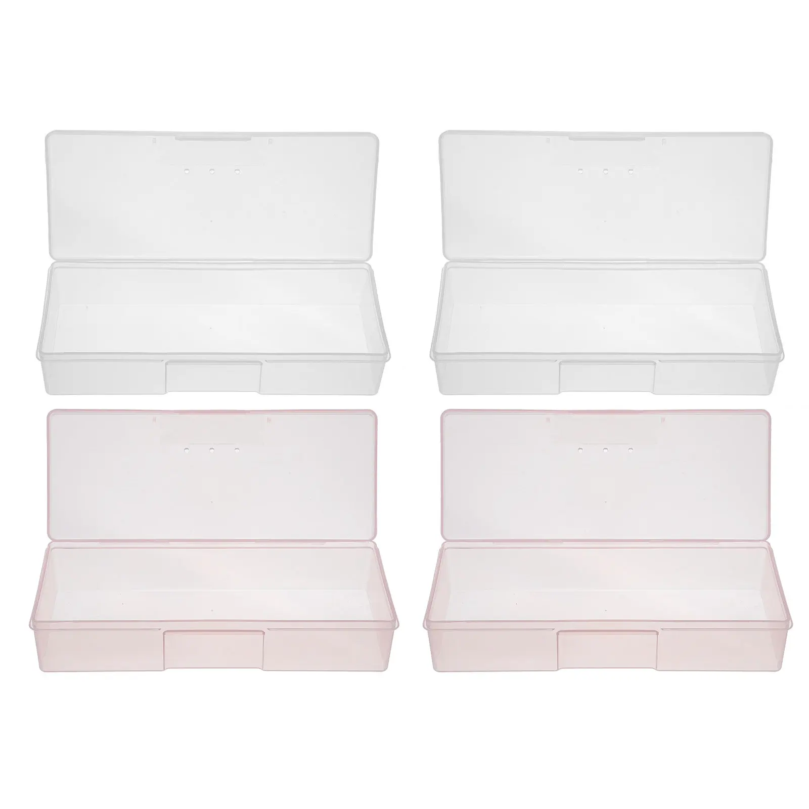 

4Pcs Professional Nail Art Tool Storage Box Set Compact Manicure Organizer for Salon Home Use Portable Nail Polish Accessory