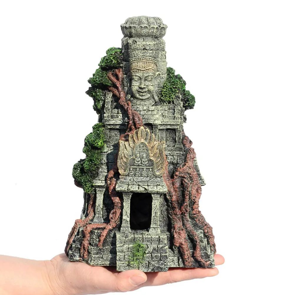 

1 шт. Декоративное изделие из смолы: украшение для храма, аквариумный декор, подводный пейзаж, украшение для настольного аквариума, изделие из смолы для аквариума