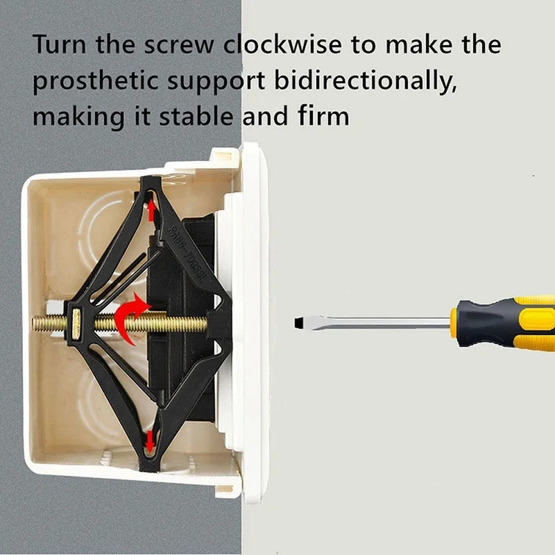 10pcs 86mm Cassette Repairer Dark Box Repair Screw Plug Switch Old Socket Boxes Replacement Fixed Wall Repair Box Support Rod