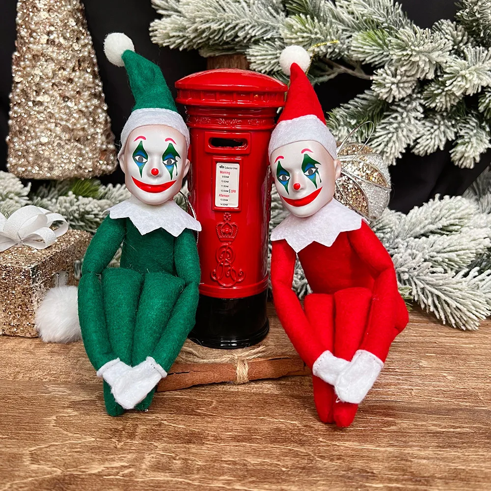 

2025 Christmas Halloween Clown Elf Clown Doll Decoration Pendant Holiday Atmosphere Decoration Christmas Gift