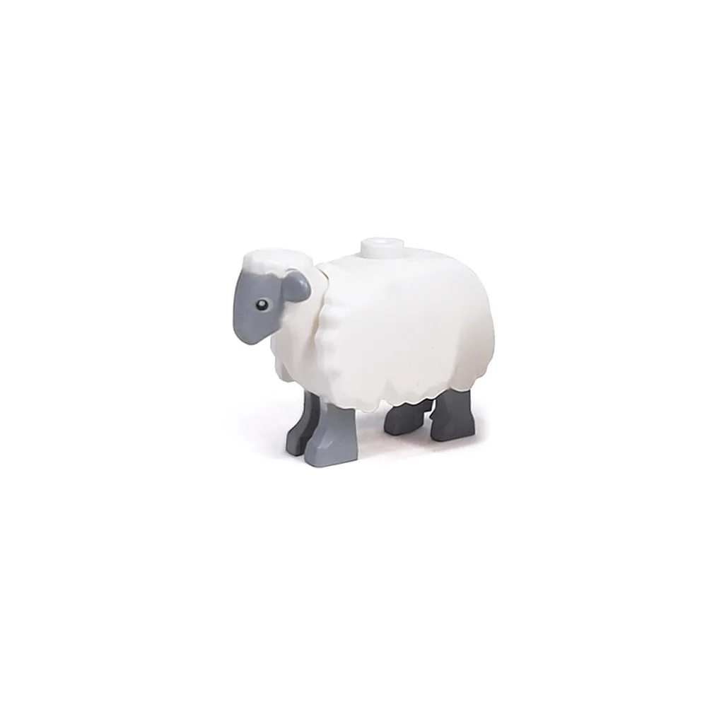 MOC City Animal Long Cashmere Sheep Building Blocks Street View Pastoral Farm Zoo Pets Friends Bricks Toys Gifts 74188 6342625