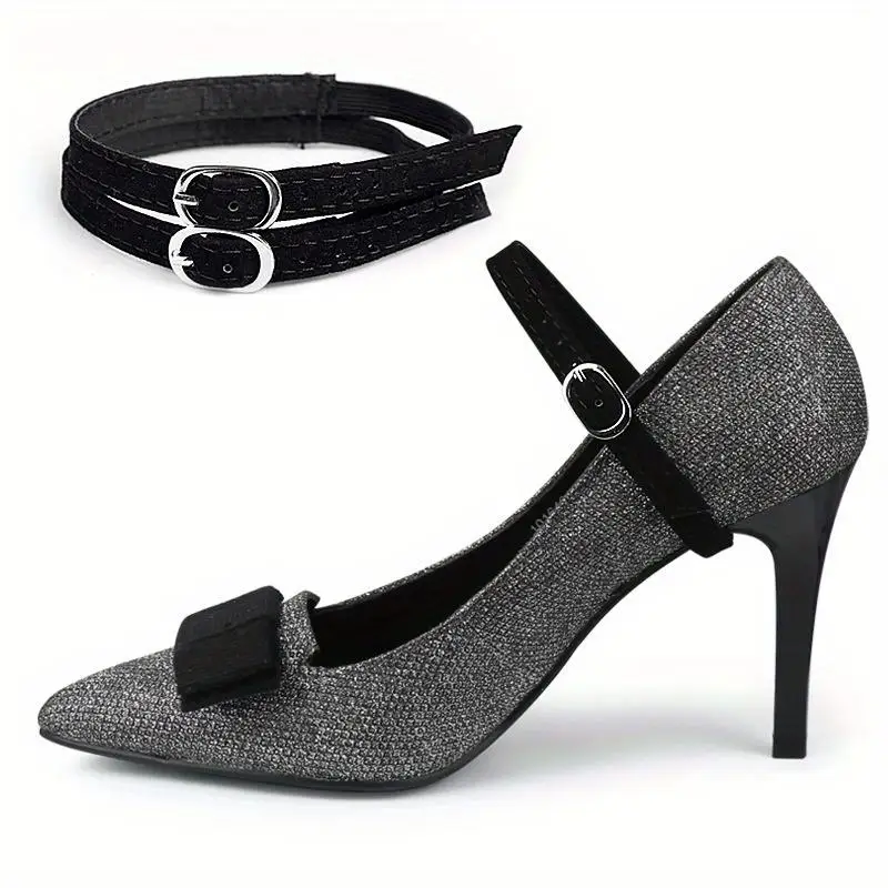 

New Shoe Strap Fixator Anti Loose With Buckle Leather Ankle Tie Holder Shoes Band Detachable Belts Women Lady Accessories