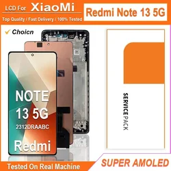 6.67'' AMOLED LCD For Xiaomi Redmi Note 13 5G LCD For Redmi Note 13 5G LCD 2312DRAABC Display Touch Screen Digitizer Assembly