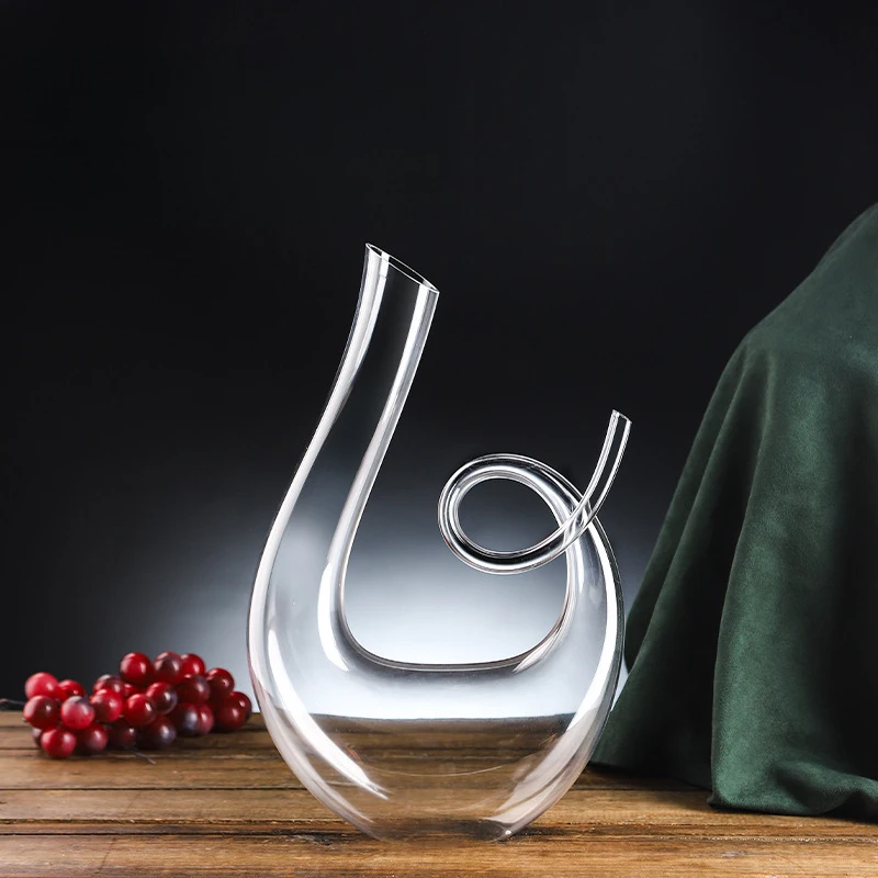 Crystal Glass Wine Decanter Luxury Red Wine Carafe Aerating Decanter with Lid Home Bar Wine Pouring Server - view 5