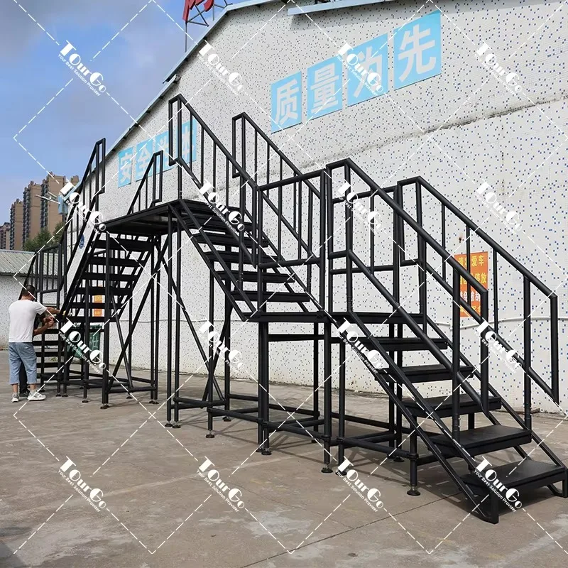 Mobile Aluminum Quick Assembly Stage Display Portable Stage Truss Display with Non-slip Stage Platform for Big Concert