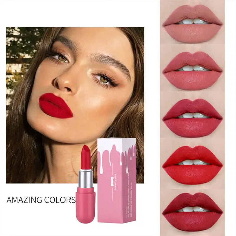 Matte Lippenstift Voor Vrouwen Fluwelen Lippenstift Waterdichte Lipgloss Langdurige Non-Stick Cup Niet Fade Liptint Lip Make-Up Cadeau