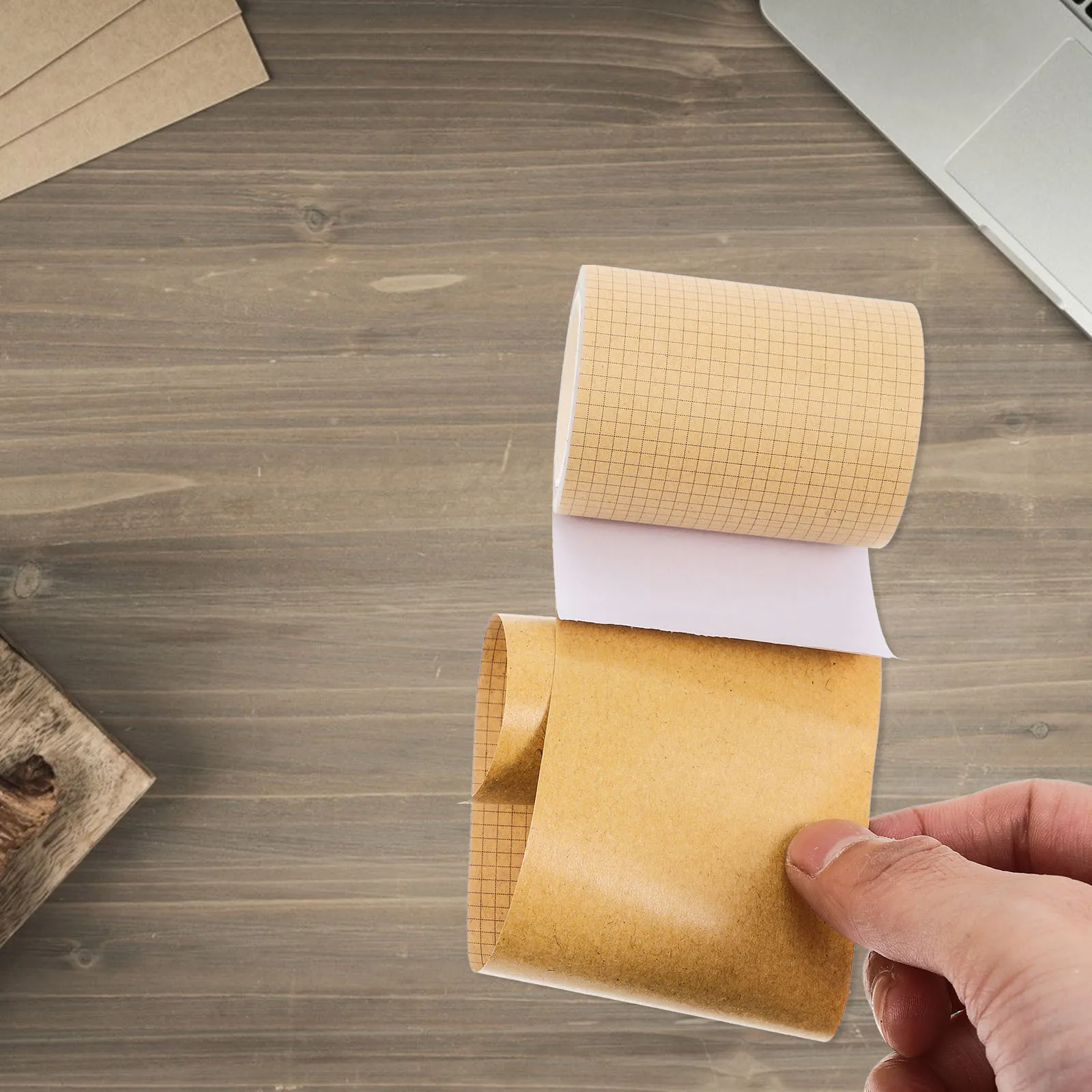 

2 Rolls Vintage Style Kraft Paper Tape DIY Decorative Adhesive Tapes for Scrapbook Planner Notebook Crafts Kraft Paper Tape