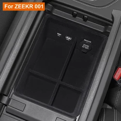 For ZEEKR 001 Car Central Armrest Storage Box Container Holder Car Accessories Flocking/ABS