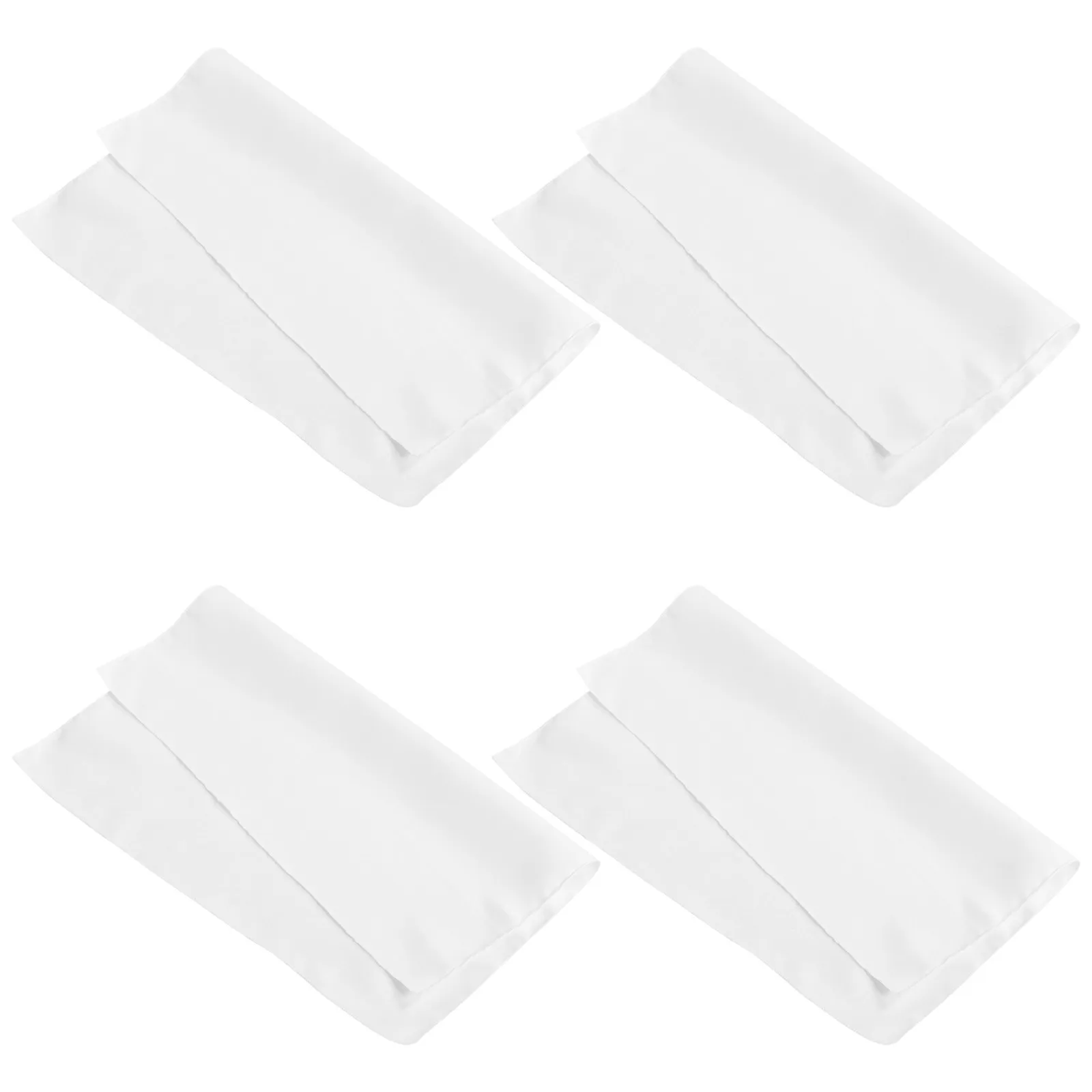 

4 шт. черных тканевых салфеток 17x17 дюймов, многоразовые, моющиеся, из полиэстера, для сервировки стола, свадеб, вечеринок, банкетов, декора