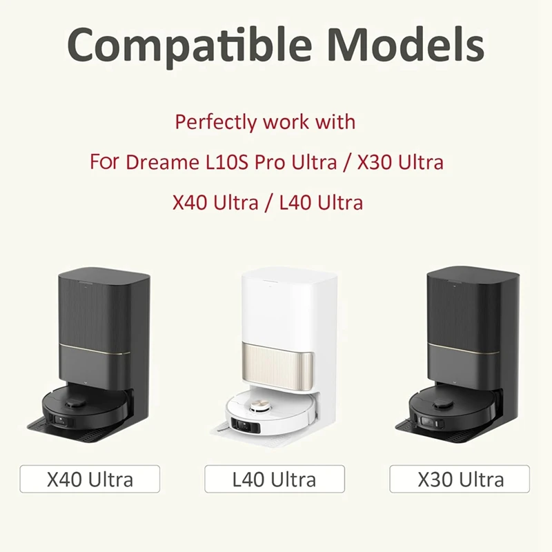 أكياس المكنسة الكهربائية JDZD لقطع غيار المكنسة الكهربائية Dreame L10S Pro Ultra / X30 Ultra / X40 Ultra / L40 Ultra