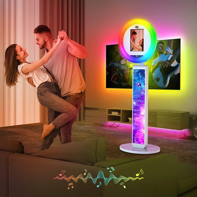 Flat panel photo booth LED ring light portable photo