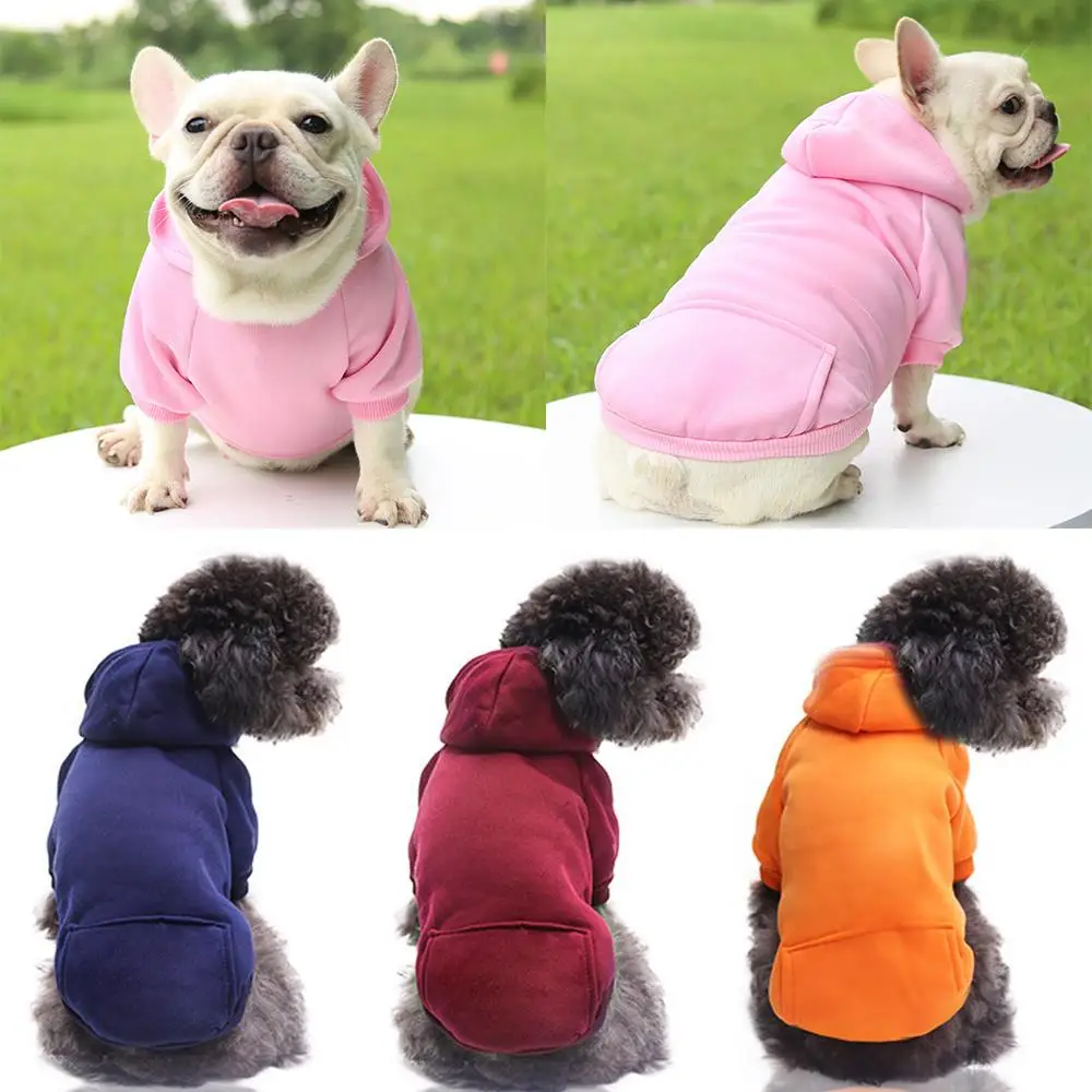 2024 New Fashion Puppy Pet Hooded Sweatshirt Autumn Winter Two-legged Pocket Cat Dog Hoodie With Pockets Pet Clothes